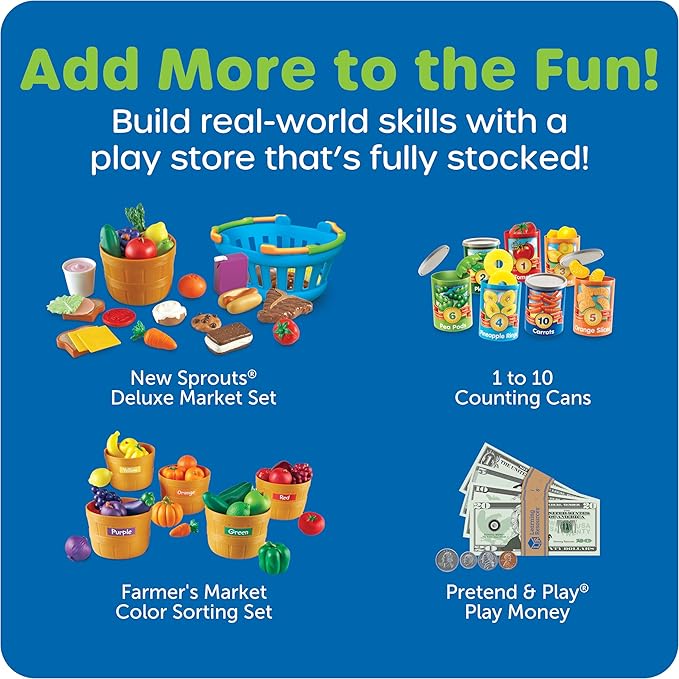 Learning Resources Pretend and Play Calculator Cash Register Pink - Money for Kids, Math Games, Playstore Grocery Store, Fine Motor Skills, Preschool Activities, Toddler Plastic Coins