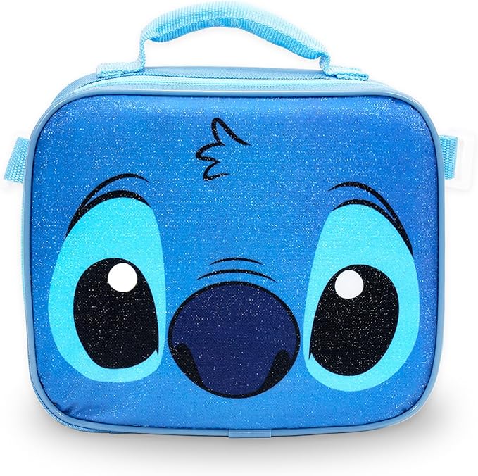 Disney Stitch Backpack with Lunch Box for Kids - Bundle 16" School Bag, Lunchbox, Water Bottle, More | Lilo and Stitch School Backpack with Lunch Bag Set for Boys, Girls, Teens