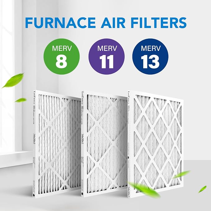 LotFancy 14x20x1 Air Filter MERV 13 4-Pack, Electrostatic Pleated HVAC Furnace
