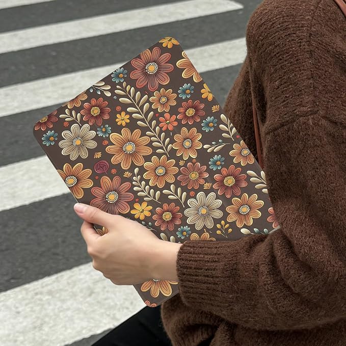 Lovmooful for iPad 9/8/7 Gen Case with Pencil Holder Cute-Bear Flower | Fit for iPad 9/8/7 (10.2-Inch2021/2020/2019 Model9th/8th/7th Generation)Soft TPUTrifold StandProtectiveGirly