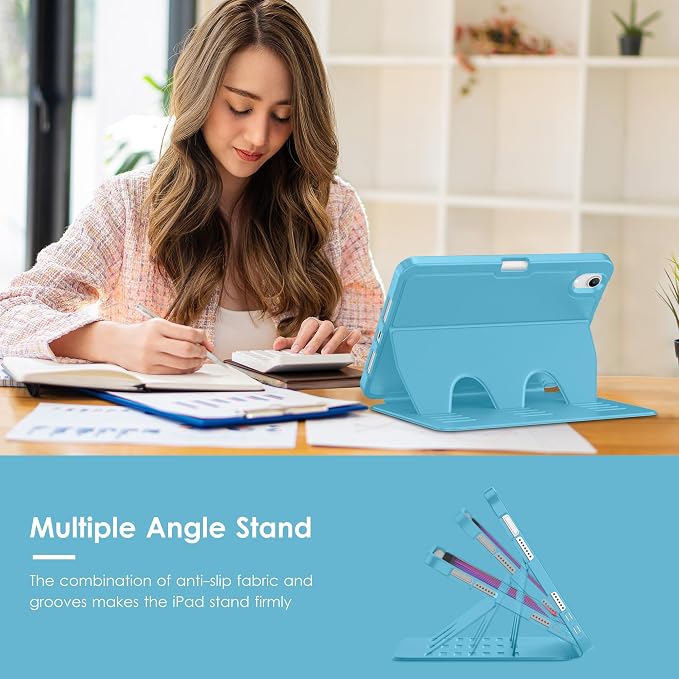 VIKESI Case for iPad mini 7 (A17 Pro) and iPad mini 6Multiple Angles Magnetic Stand CoverShockproof Soft BackPencil Holderand Auto Sleep/WakeBlack