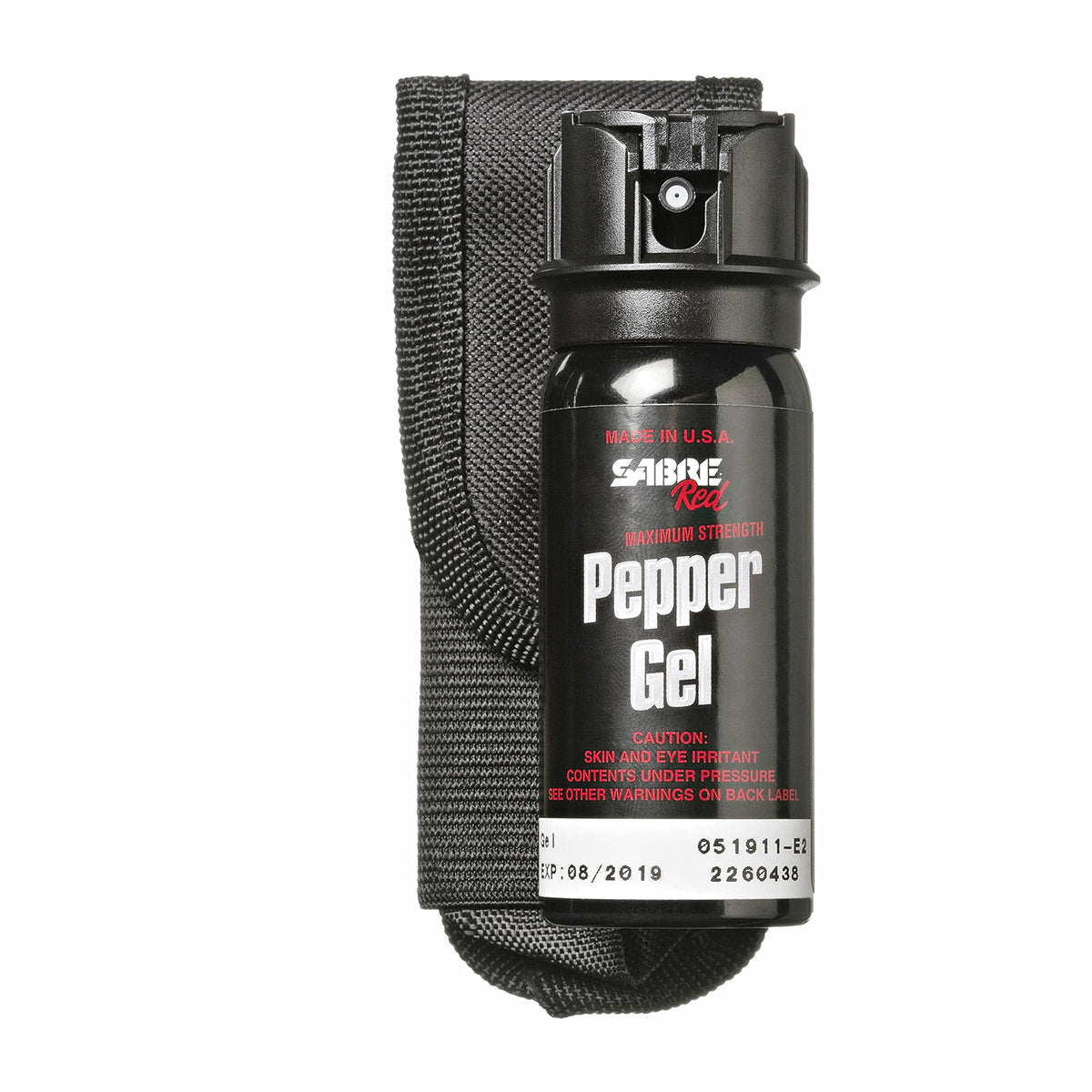 SABRE Tactical Pepper Gel with Belt Holster – Professional‑Grade Self Defense Spray, Maximum Police Strength OC, 20 ft Range, Wind‑Resistant Gel with UV Dye, Fast Flip Top Safety, 1.8 fl oz