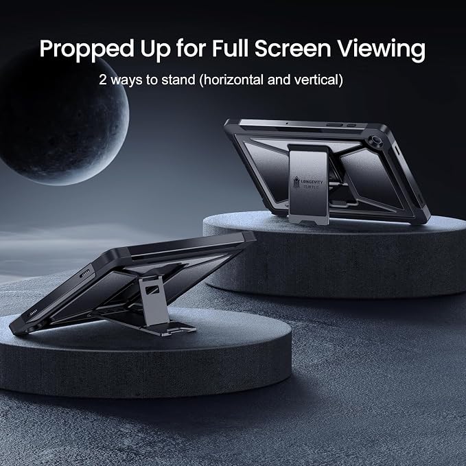 ZtotopCases for Samsung Galaxy Tab A11+ Plus 11 Inch 2025/ A9+ Plus 2023 Built-in Screen Protector/Kickstand/Full-Body Dual Layer Shockproof Protective Cover for Tablet A11+ 11'' Black