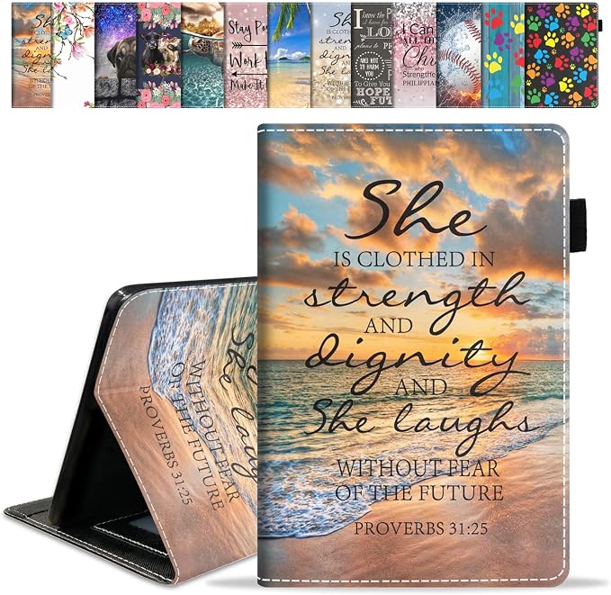 Case for Amazon Fire HD 8/Fire HD 8 Plus Tablet (12th/10th Generation 2024/2022/2020 Release) Premium PU Leather Cover with Auto Sleep Wake African Women