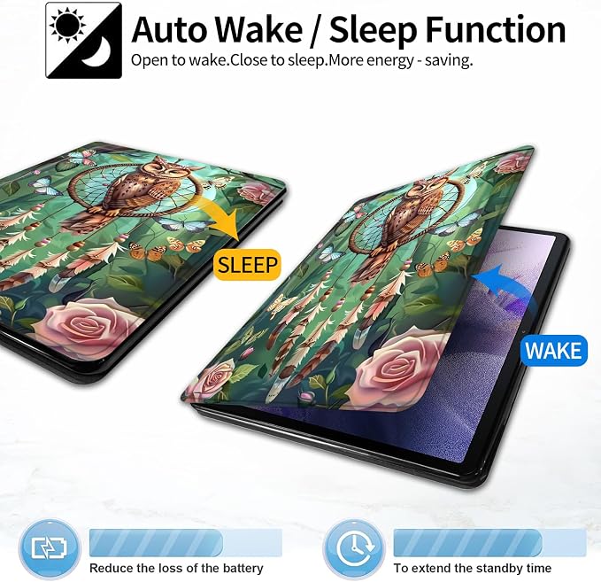 Case for iPad (A16) 11th Generation 11 Inch (2025)iPad 10th Generation 10.9 Inch (2022)PU Leather Slim Standing Smart Coverwith Auto Sleep/WakeBall on Fire