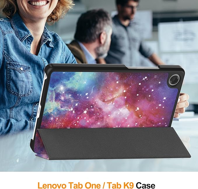 Smart Case for Lenovo Tab One / K9 8.7 Inch 2025 TB305XU/TB305FU Lightweight Trifold Stand Cover Auto Wake Sleep Blackish Green