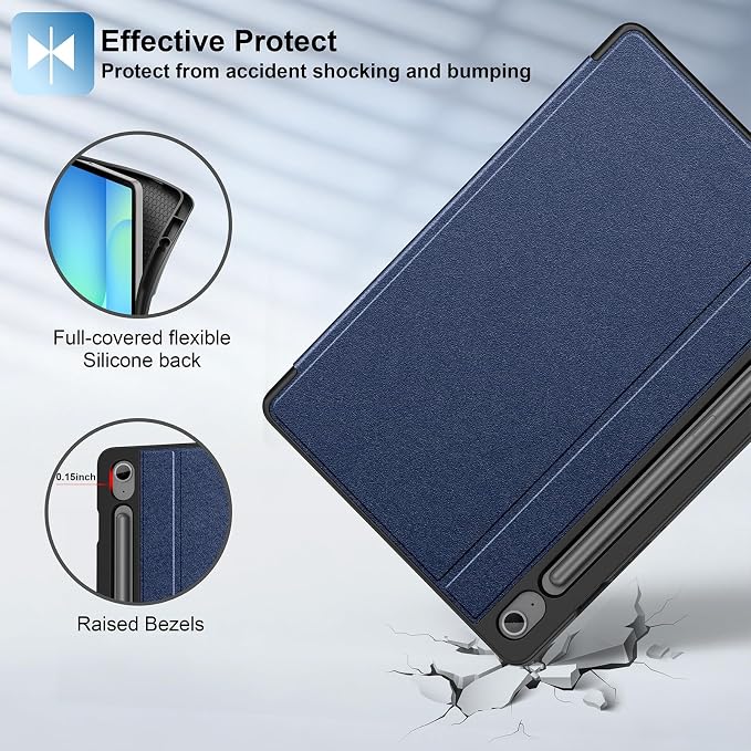 Supveco Case for Samsung Galaxy Tab S10 Fe / S10 Lite / S9 FE 10.9-Inch | Premium Folio Stand Soft TPU Protective Cover with S Pen Holder Multi-Angle Viewing &amp Auto Wake/SleepNotebook