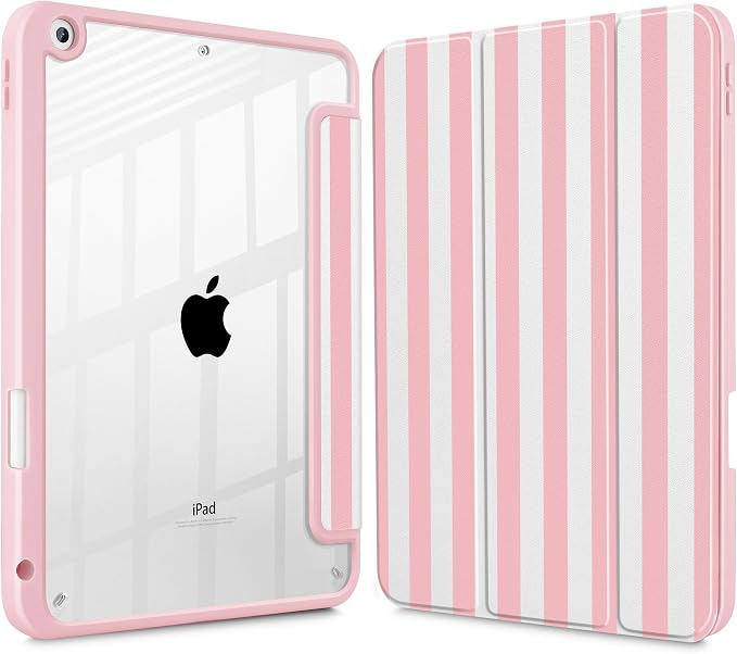 May Chen for iPad 9th Generation with Pencil Holder iPad 8th/7th Gen Case 10.2-inch [Penceil Holder] Trifold Stand Auto Wake/Sleep Clear TPU Protection Back Cover Ballet Shoes