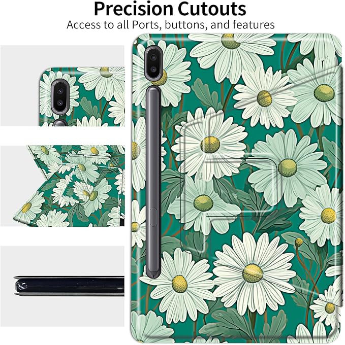 for Samsung Galaxy Tab S6 (10.5 inch) Tablet 2019 release-360 Degree Rotating Stand PU Leather Cover with Auto Wake/Sleep + S Pen HolderArt Butterfly