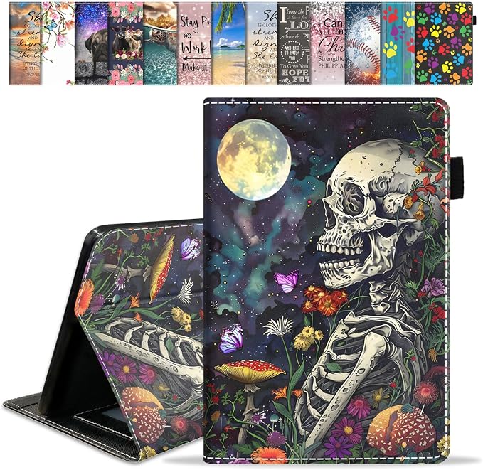 Case for Amazon Fire HD 8/Fire HD 8 Plus Tablet (12th/10th Generation 2024/2022/2020 Release) Premium PU Leather Cover with Auto Sleep Wake African Women