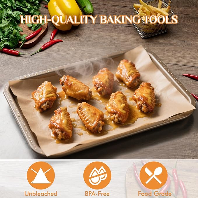 MUCHII 200 Pcs Parchment Paper Sheets for Baking, Precut Non-Stick