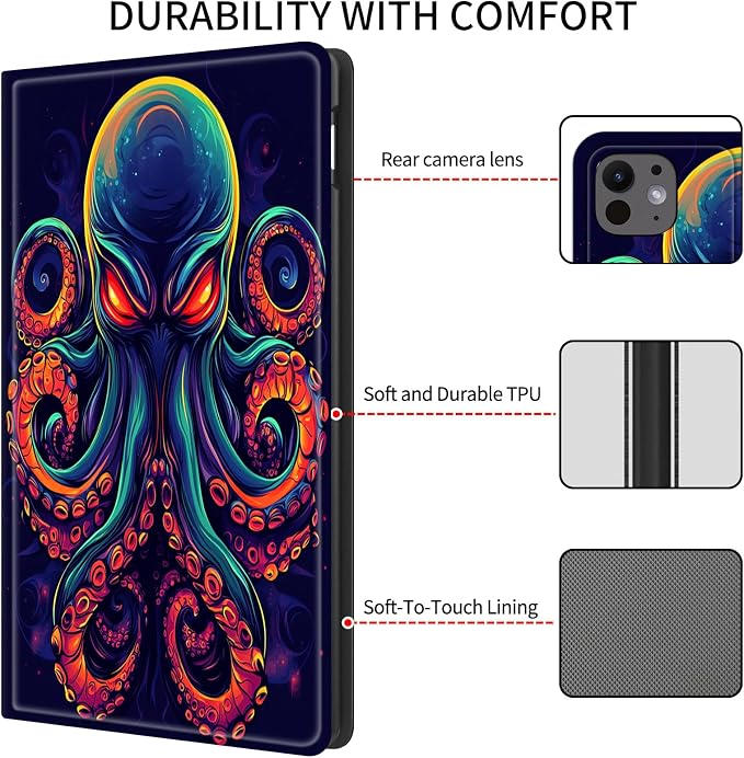 Case for iPad (A16) 11th Generation 11 Inch (2025)/ iPad 10th Generation 10.9 inch 2022Slim PU Leather Smart Cases Covers with Auto Wake/Sleep-Beast Roared