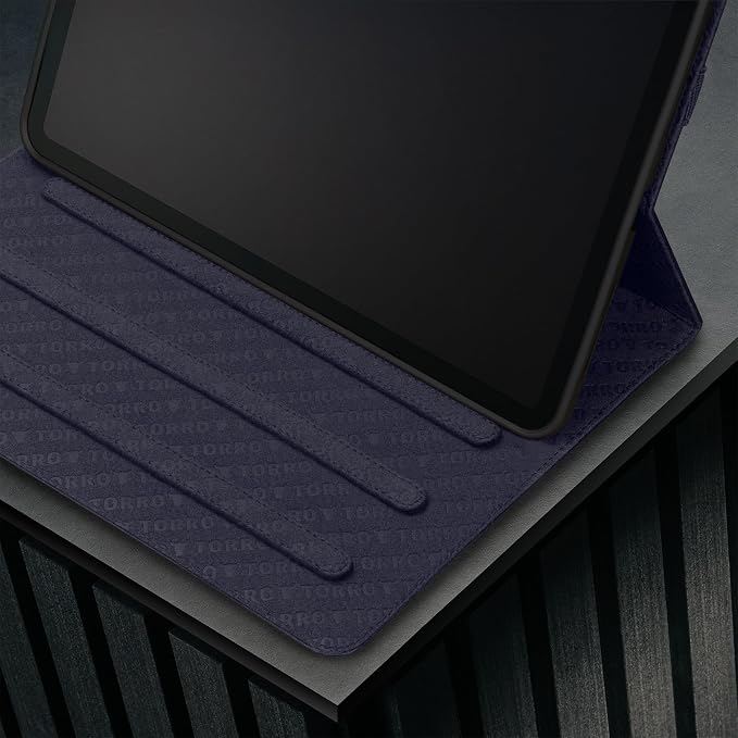 TORRO Case Compatible with iPad 11th / 10th Generation – Genuine Leather iPad 11th / 10th Gen (2025/2022) Case with Stand Function and Wake/Sleep Function (Black)