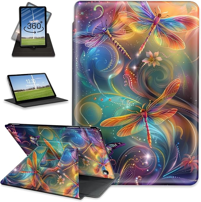 for Amazon Fire Max 11 2023 Release Table Case 11'' Rotating Auto Wake Sleep Leather Table Case for Amazon Fire Max 11 2023 Release Stand Bird Flowers Design for Woman Man