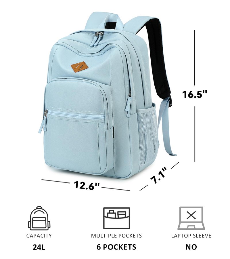 abshoo Classical Basic Womens Travel Backpack For College Men Water Resistant Bookbag (LightsteelBlue)