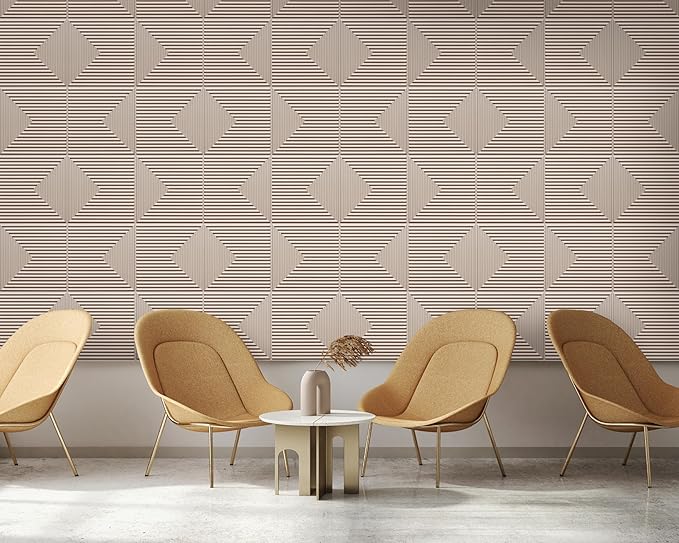 From Plain To Beautiful In Hours 9004 Depth Tier PVC 12 in x 12 in Peel and Stick Wall Panels (Covers / 10 sq.ft), Rodeo Dust, 10 Piece