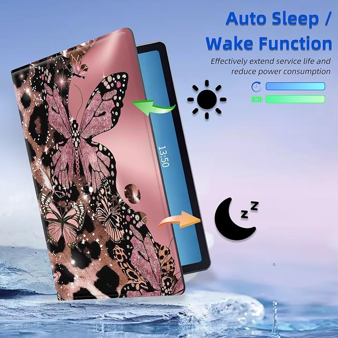 for Amazon Fire Max 11 2023 Release Table Case 11'' Rotating Auto Wake Sleep Leather Table Case for Amazon Fire Max 11 2023 Release Stand Bird Flowers Design for Woman Man