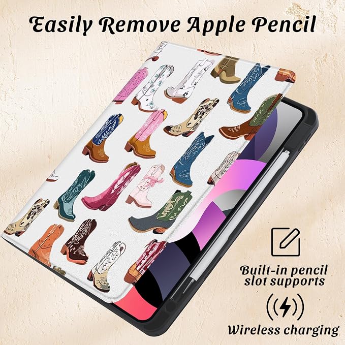 Cute Maple Bear Case for 10.2 iPad 2019/2020/2021(7th/8th/9th Gen) with Pencil Holder Auto Wake/Sleep Leather Soft TPU Back Cover for Women Girls