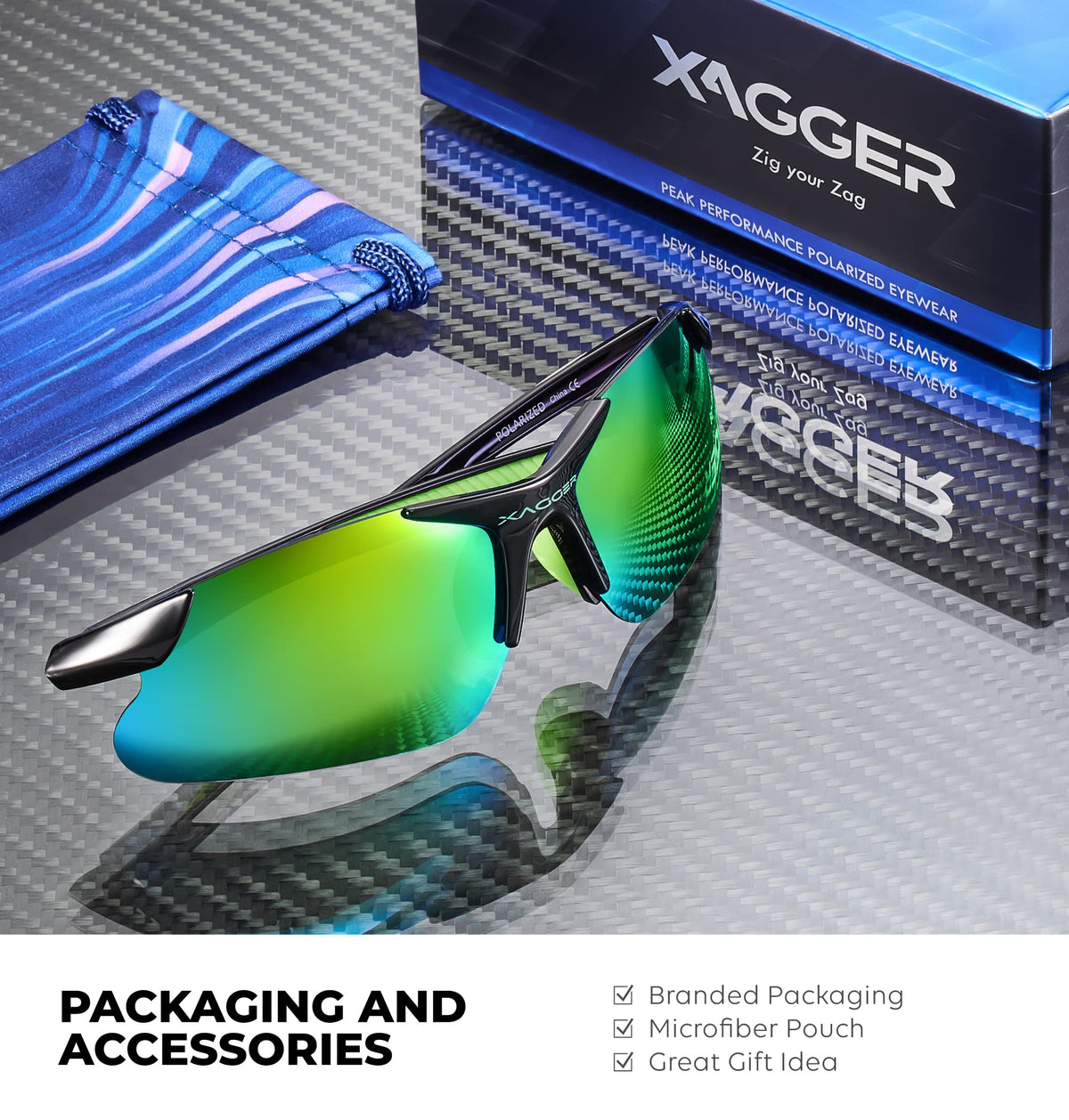 Xagger Kids Youth Polarized Sports Sunglasses for Boys Girls Baseball Softball Glasses TR90 Frame