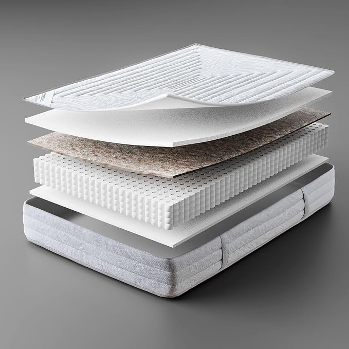 Ottomanson King 11" Safari Firm Hybrid Mattress - Made in USA - Unyielding Support & Durability - Individually Pocketed Coils & CertiPUR-US Foam - Fiberglass-Free - Bed in a Box