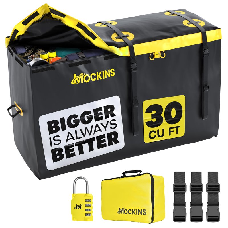 Mockins 30 Cu Ft Trailer Hitch Cargo Carrier Bag for Road Trips & Camping