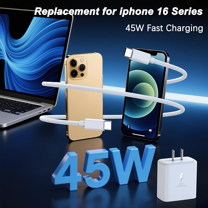 2026 45W Super Fast Charger USB C Android Phone Charger Fast Charging Compatible with Samsung Galaxy S25/S25 Ultra/S25+/S26 Ultra/S26/S26+/S24 Ultra/S23/S22/S20/S21/Note 10Galaxy Tab 6ft C Cable