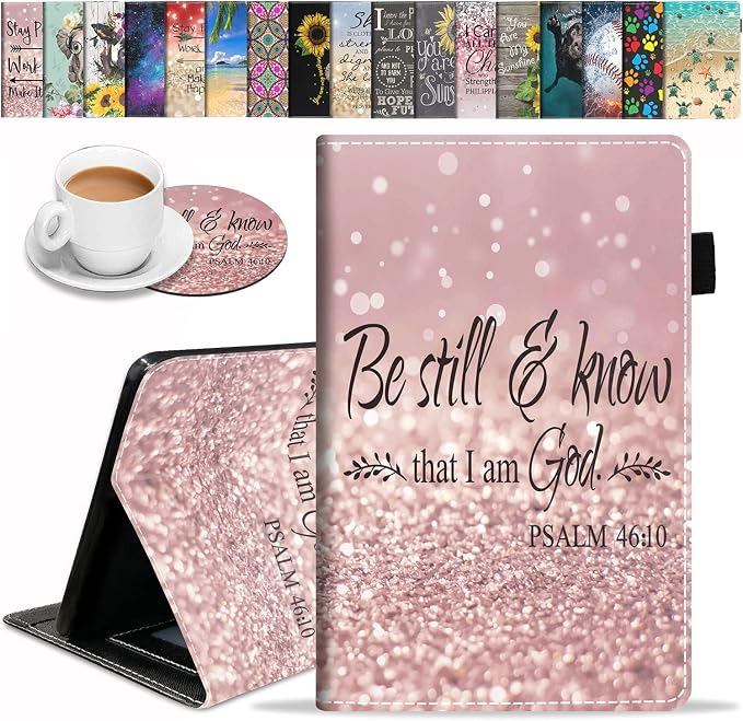 Case for Amazon Fire HD 10 Tablet (9th/7th Gen 2019/2017 Release) Premium PU Leather Cover with Auto Sleep Wake Feature Folio Case for Fire 10.1 Tablet Bible Verse Jeremiah 29:11