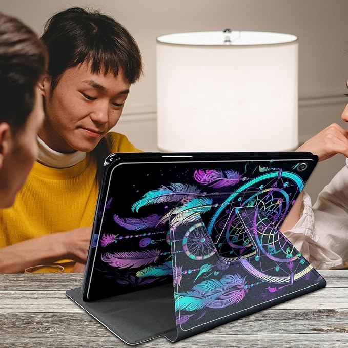 Astronaut Mushrooms Pattern Case for iPad 10.2 iPad 9th Generation 2021/ iPad 8th Generation 2020/ iPad 7th Generation 2019360 Degree Rotating Stand Protective Cover with Auto Sleep/Wake