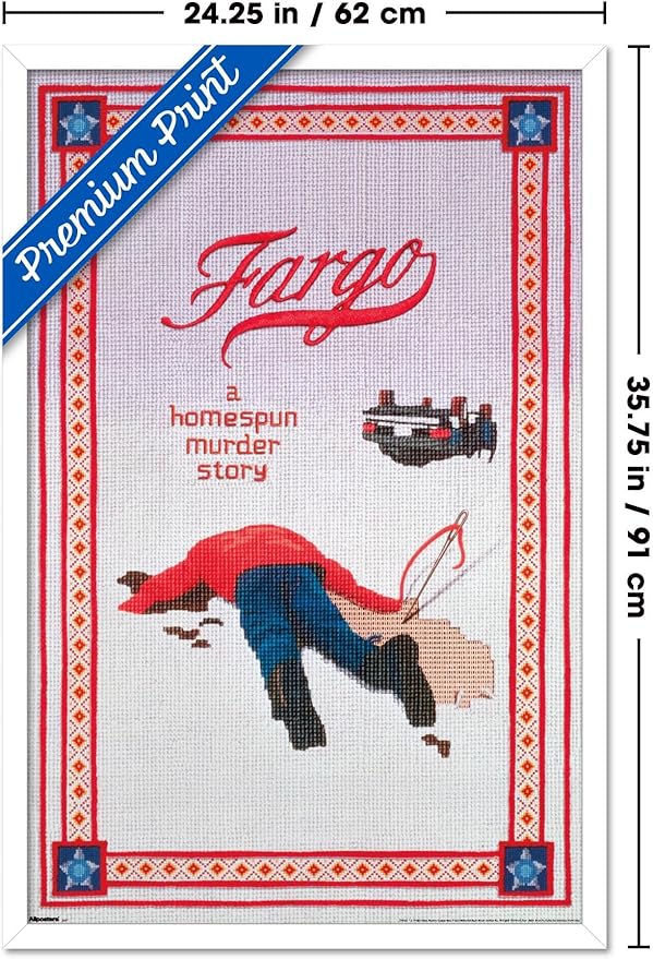Fargo (1996) - One Sheet Wall Poster, 34L" x 22.4W", White Framed Version