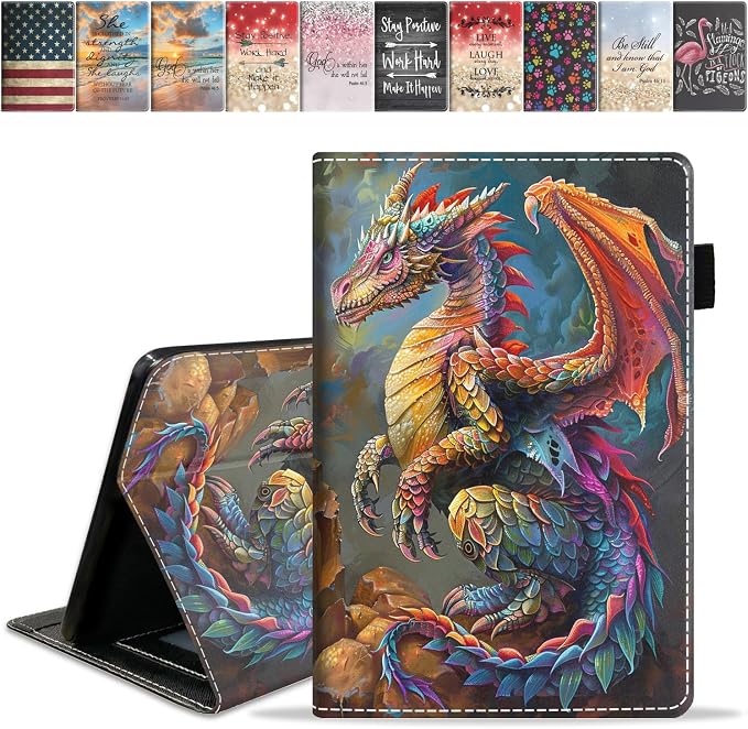 Case for Amazon Fire HD 10 Tablet (9th/7th Generation 2019/2017 Release) Slim PU Leather Cover with Card Slot &amp Auto Wake/Sleep for Fire 10.1 Tablet African American Girl