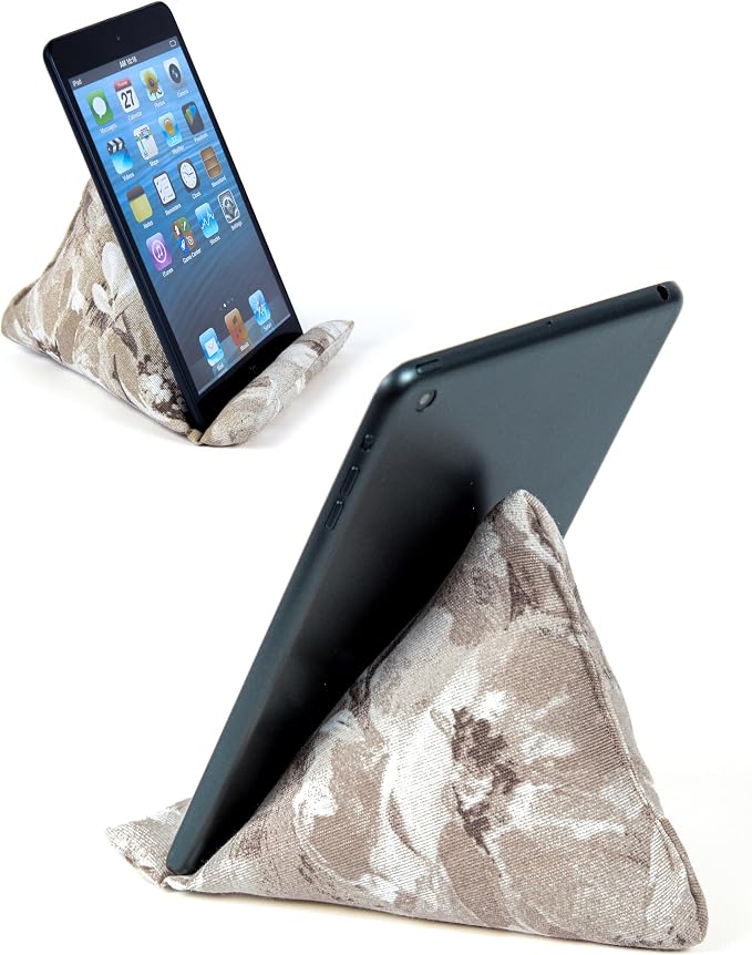 Handmade Phone Pillow Holder - The Wedge Mobile Device Stand - Fabric Phone Stand for All iPhones All Smartphones! 7 x 6.1 x 5.5 Inches (ABC)