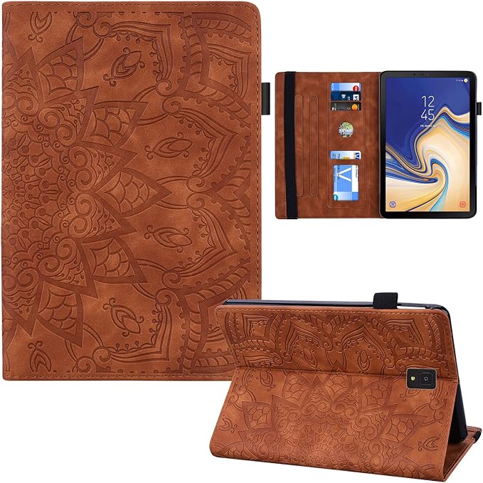 Galaxy Tab S4 10.5 2018 Case RASUNE PU Leather Card Slot Multi-Angle Stand Cover with Auto Sleep/Wake Protective Folio Case for Samsung Galaxy Tab S4 10.5 2018 Model SM-T830/T835/T837 -Black