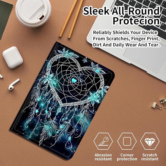 Case for Fire 7 2019/2017/2015Black Cat Purple Roses | DIGTIALL Slim Cover for Fire 7 Tablet 9th/7th/5th Gen 7.0 Folding Stand Protective Case Auto Sleep/Wake Smart Shell