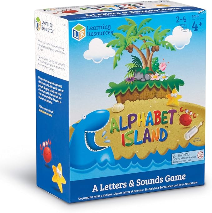 Learning Resources Alphabet Island a Letter & Sounds Game - Montessori ABC Toys, Learn to Read, Phonics for Toddler , Writing Practice, Board Game, Homeschool Supplies, Educational Activity