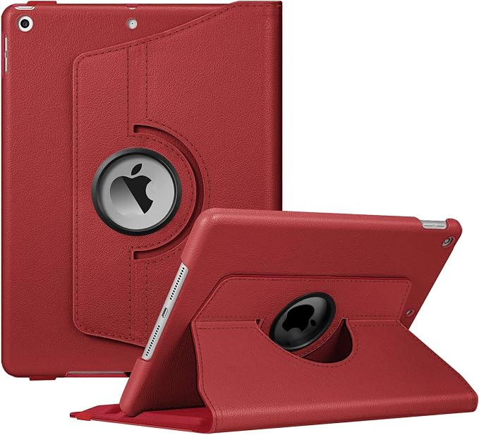 Fintie 360° Rotating Case for iPad 9th / 8th / 7th Generation 10.2 Inch | Swivel Stand Portrait &amp Landscape Viewing Shockproof Cover with Pencil Holder Auto Wake/Sleep Aqua Wave