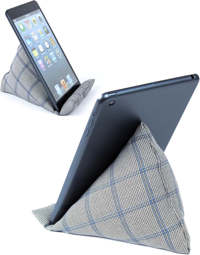 Handmade Phone Pillow Holder - The Wedge Mobile Device Stand - Fabric Phone Stand for All iPhones All Smartphones! 7 x 6.1 x 5.5 Inches (ABC)