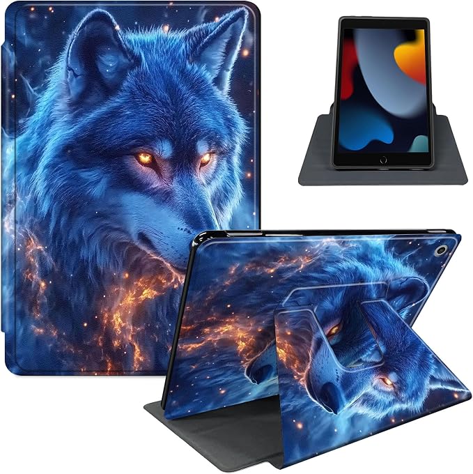 for iPad 11th Generation (A16 2025) 11 / iPad 10th Gen 10.9 2022 Case 360° Rotating PU Leather Stand Cover with Auto Sleep/Wake Shockproof TPU Backl Two Dragons Fighting