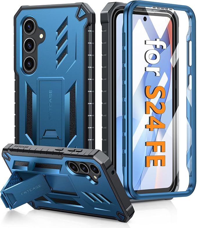 FNTCASE for 11 Pro XL Case Rugged Kickstand 2 Front Frames Black | Built-in Screen Protector 20FT Military-Grade Drop Protection Rugged Heavy Duty Shockproof Full Body Protective Cover