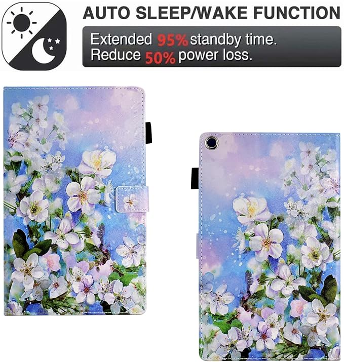 Case for Fire HD 10 Tablet 9th/7th/5th Gen 2019/2017/2015Cute Cat | Slim Durable Foldable Stand PU Leather Pencil Holder Card Slot Auto Wake，Sleep