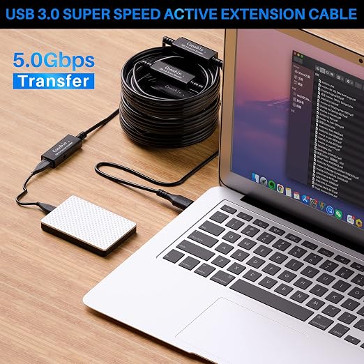 3 Pack USB 3.0 Extension Cable 10 Feet USB A Male to Female Extender Cord 5Gbps Data Transfer for Webcam Printer Keyboard Mouse Flash Drive Hard Drive Controller Black Cable with 5 Cable Ties