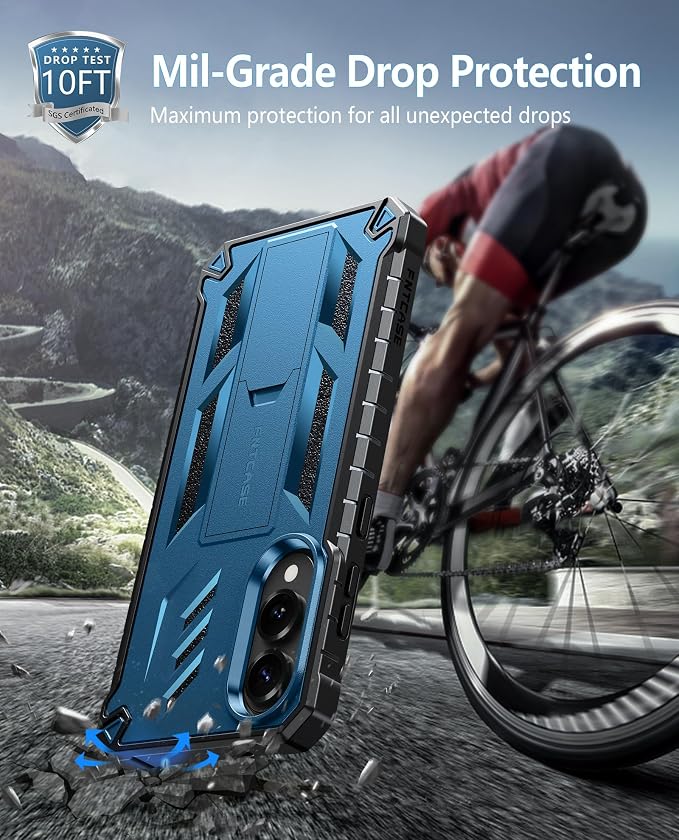 FNTCASE for 11 Pro XL Case Rugged Kickstand 2 Front Frames Black | Built-in Screen Protector 20FT Military-Grade Drop Protection Rugged Heavy Duty Shockproof Full Body Protective Cover