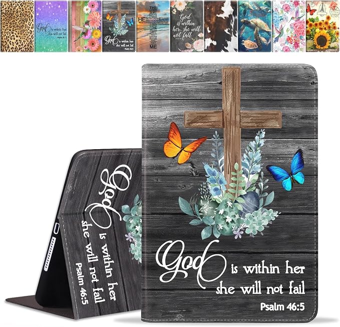 Case for iPad (A16) 11th Generation 11 Inch 2025 iPad 10th Generation 10.9 Inch 2022 Premium PU Leather Stand Folio Cover with Auto Sleep/Wake American Flag Sunflower and Cow
