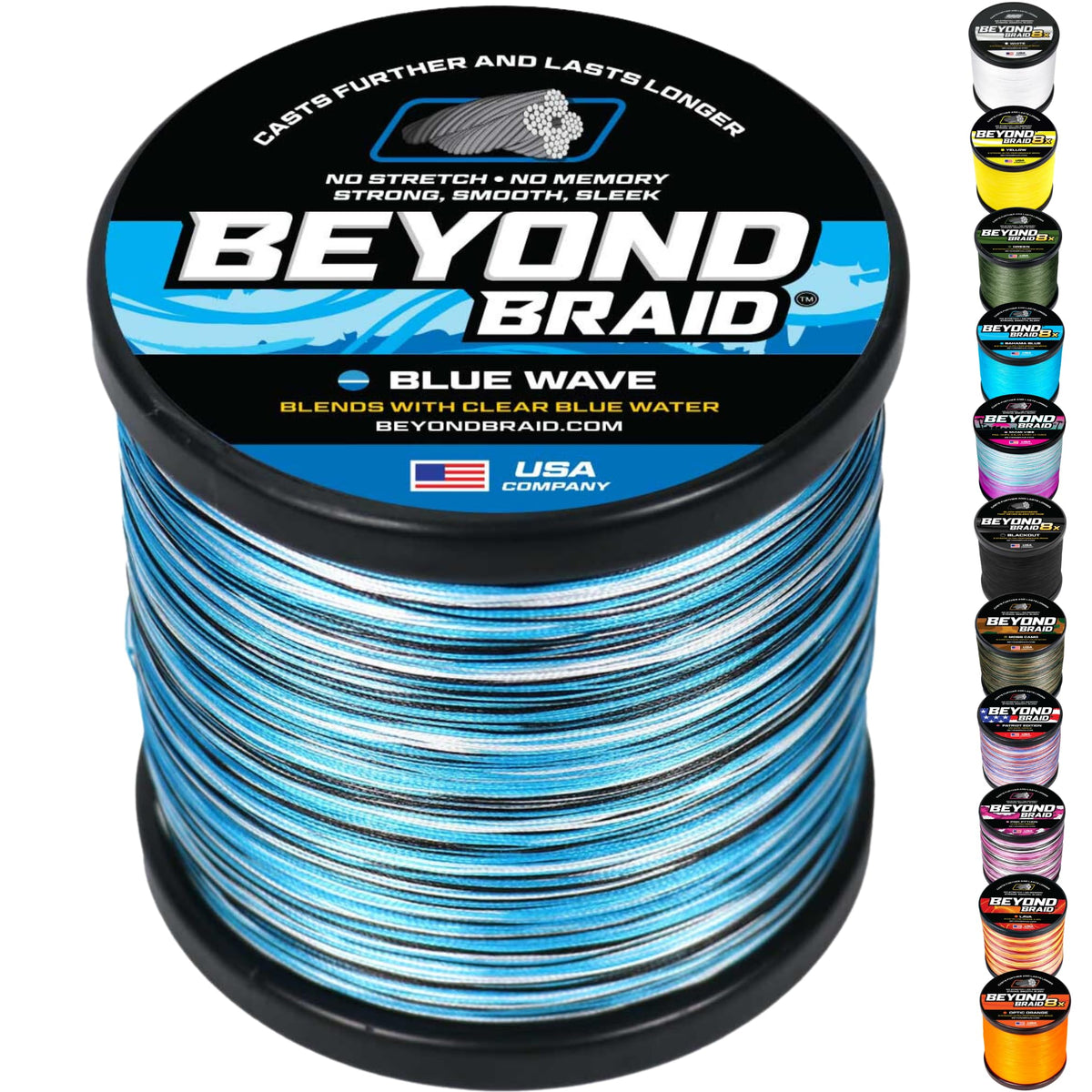 Beyond Braid Blue Wave Braided Fishing Line - 40LB