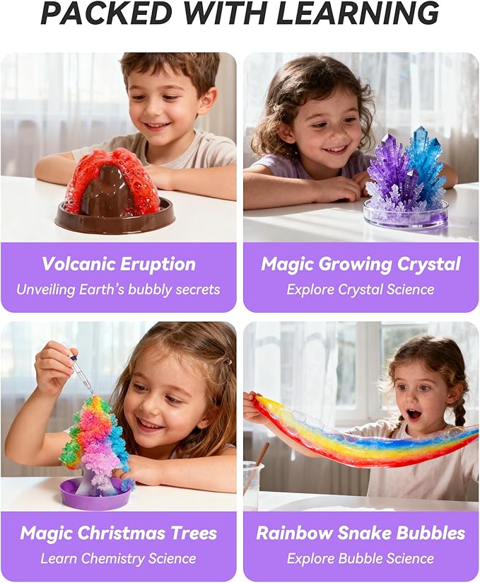 80+ Science Experiment Kit for Kids Ages 8+, Birthday Gift Ideas for Kids, STEM Learning & Educational Toys, First Science Kit for Boys Girl