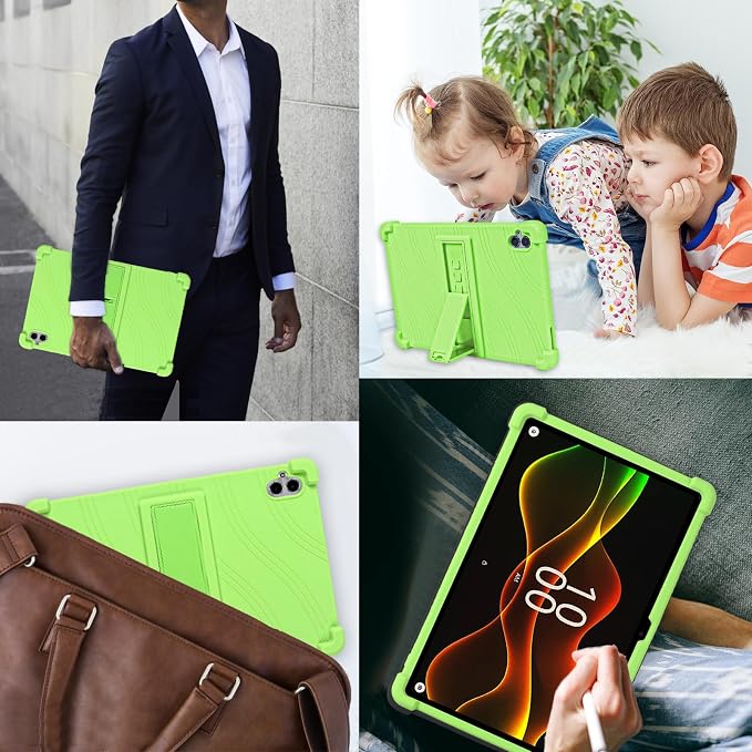 ATOOZ for Boost Celero 5G Tablet Case 10.95 Inch 2025Soft Silicone Shockproof Kids Case for Celero 5G Tablet 11 Inch with PC Stand (Black)