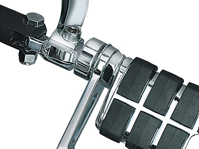 Kuryakyn 8043 Motorcycle Foot Control Component: 1-1/4" Footpeg/Stirrup/Heel Rest Extenders, Chrome, 1 Pair