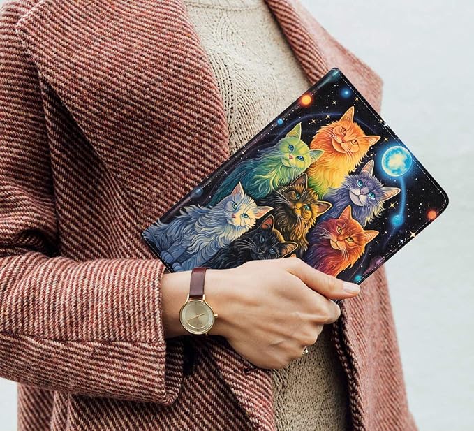 Case for Samsung Galaxy Tab S10 Plus 2024/ S9 Plus/ S9 FE Plus 5G 12.4 Inch 2023 Slim PU Leather Stand Folio Cover with Auto Wake Sleep Abstract Paint Dogs