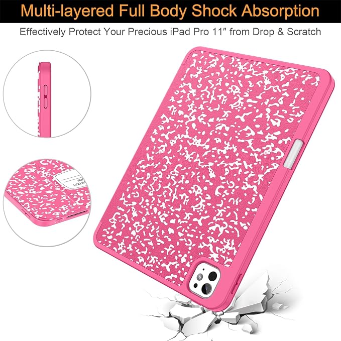 Soke Case for iPad Pro 11 Inch (M5 2025/M4 2024) - Book Black | Built-in Apple Pencil Slot Auto Sleep/Wake Lightweight Protective Cover