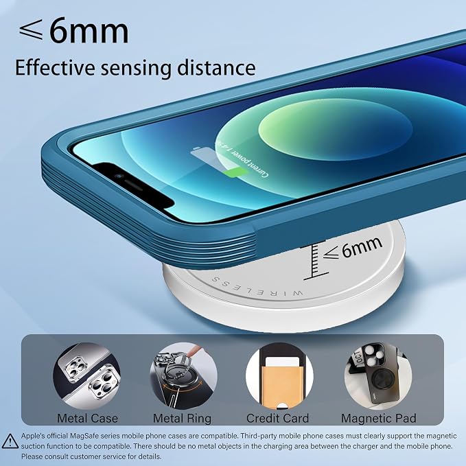 Magnetic Wireless Charger for iPhone 15W Fast Mag Safe Charger 2 Pack Charging Pad Compatible with iPhone 17/16/15/14/13/12 Series and Air - Pods 3/2/Pro 2/Pro Black