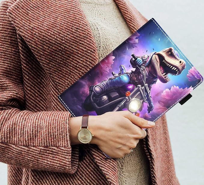 Case for Amazon Kindle Fire HD 10 Tablet (10.1 inch 9th/7th Generation 2019/2017 Release) Slim PU Leather Stand Folio Cover with Auto Wake Sleep Abstract Paint Butterfly